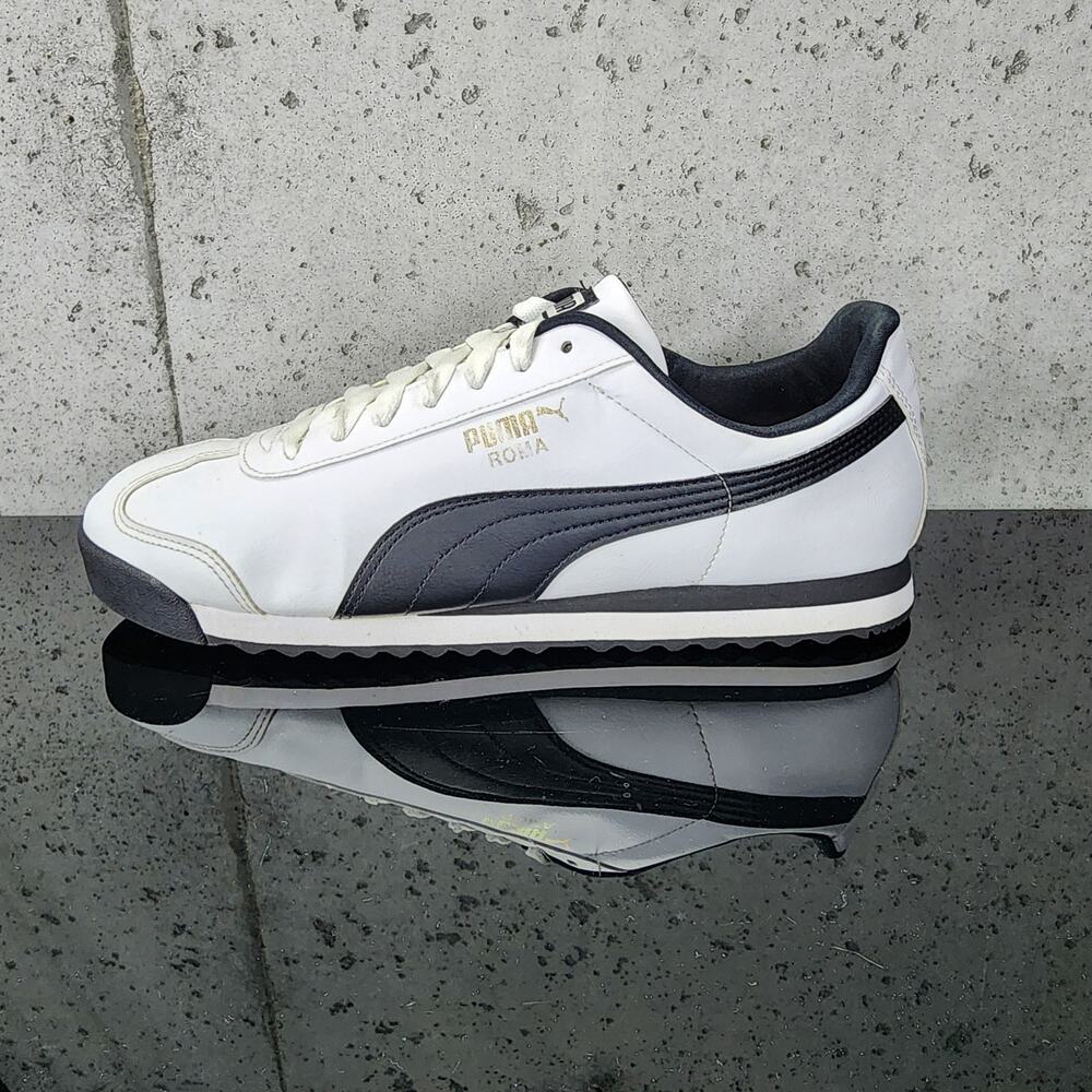 Puma Roma 24 Sneakers Men's 12 White Black Preowned